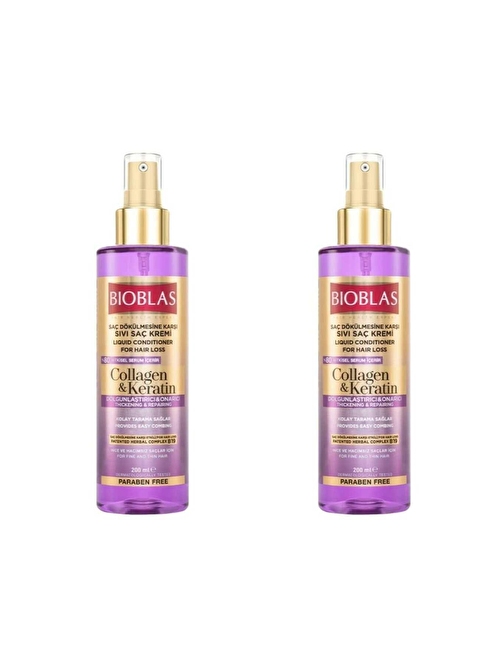 Bioblas Sıvı Saç Kremi Kolajen + Keratin 2 x 200 ML