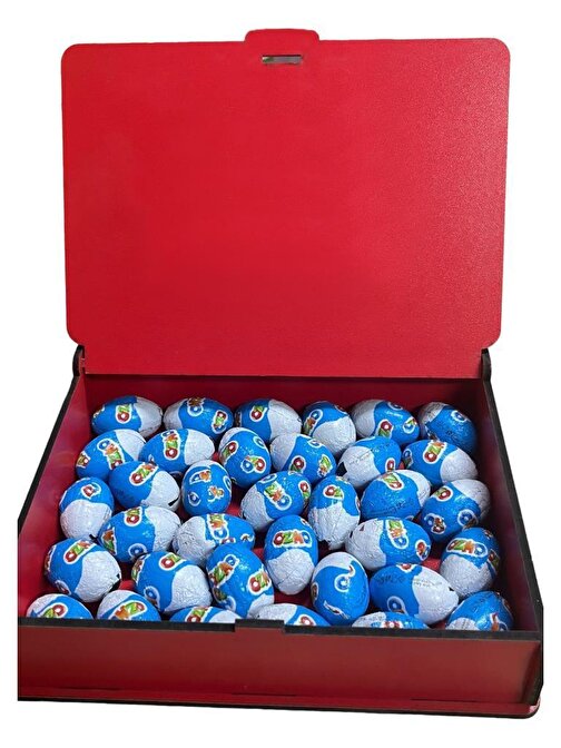 Ozmo Mini Yumurta ( 35 Adet ) Kırmızı Ahşap Hediye Kutusu Yumurta Sevdiklerinize Hediye Ozmo Mini Eggs Kırmızı Ahşap Kutulu