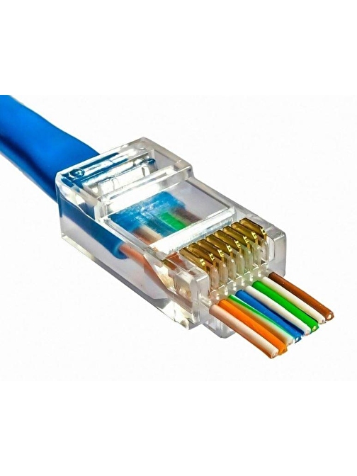 FULLY H-607K EZ YENİ NESİL RJ45 CAT5/CAT6 8P/8C AÇIK UÇLU SOKET (100LÜK PAKET)