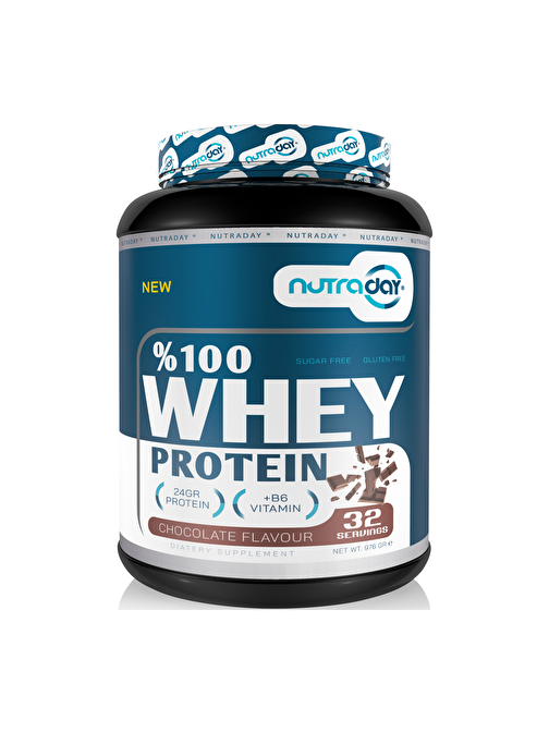 Nutraday Whey Protein 976 gr Çikolata Aromalı Protein Tozu 24 gram Protein 32 Servis 