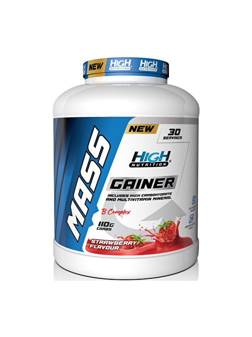 High Nutrition Mass Gainer 3600 Gr Çilek Aromalı Kilo Almaya Yardımcı Hacim Kütle Kas Karbonhidrat Tozu