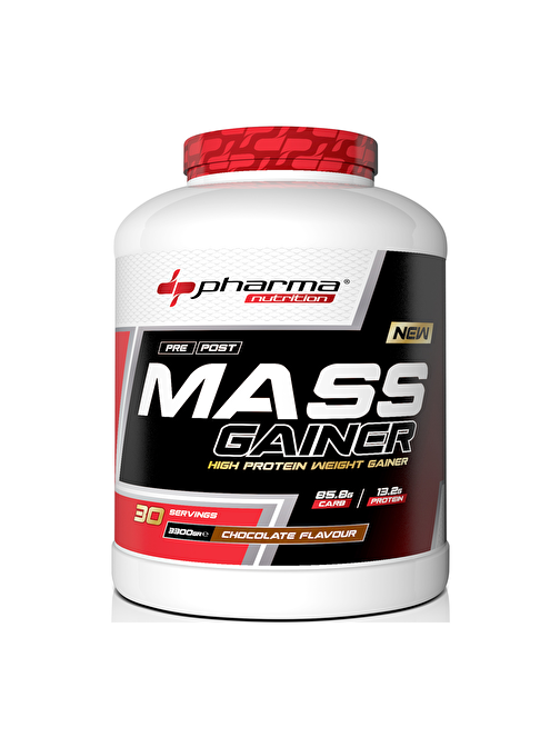 Pharma Nutrition Mass Gainer 3300 Gr Çikolata Aromalı Kilo Almaya Yardımcı Hacim Kütle Kas Karbonhidrat Tozu