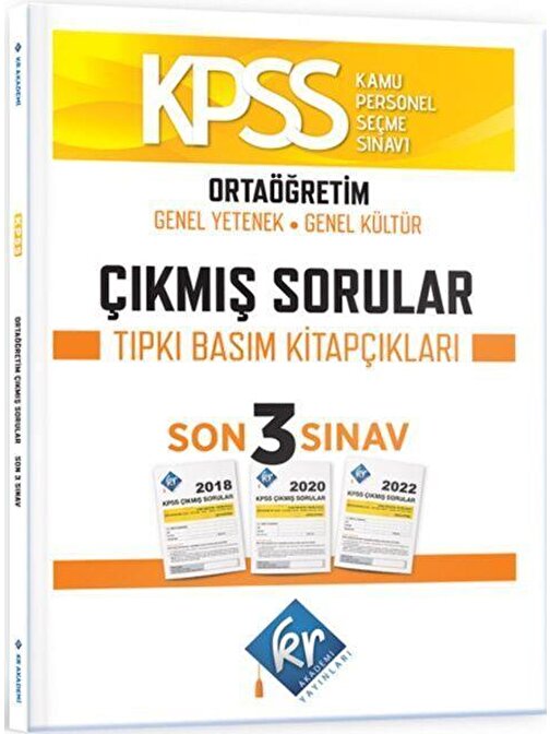 KPSS Ortaöğretim Genel Yetenek Genel Kültür Çıkmış Sorular Son 3 Yıl Tıpkı Basım Fasikülleri KR