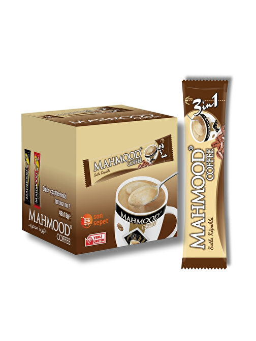 Mahmood Coffee 3'ü1 Arada Sütlü Köpüklü 48 Adet Ve Kupa Bardak