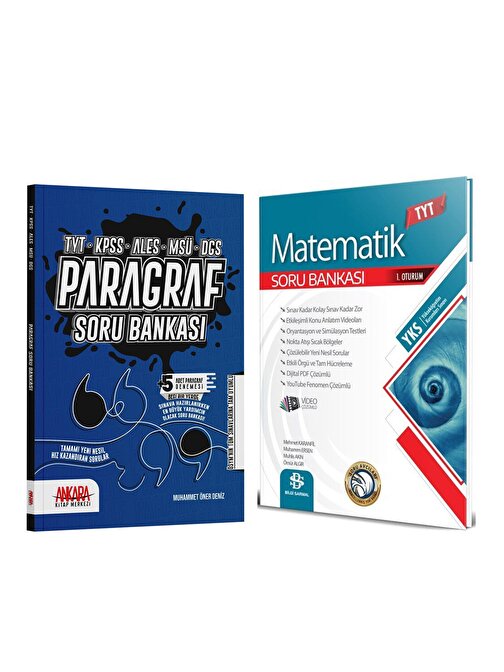 Bilgi Sarmal TYT Matematik ve Ankara Kitap Merkezi Paragraf Soru Bankası Seti 2 Kitap