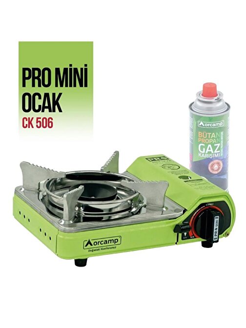 Orcamp Tekli Çantalı Mini Portatif Ocak Yeşil CK-506