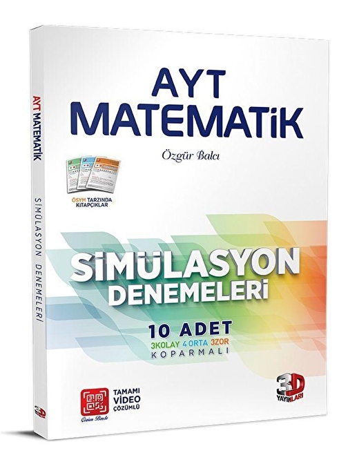 AYT Matematik Simülasyon 10 lu Denemeleri  3D Yayınları