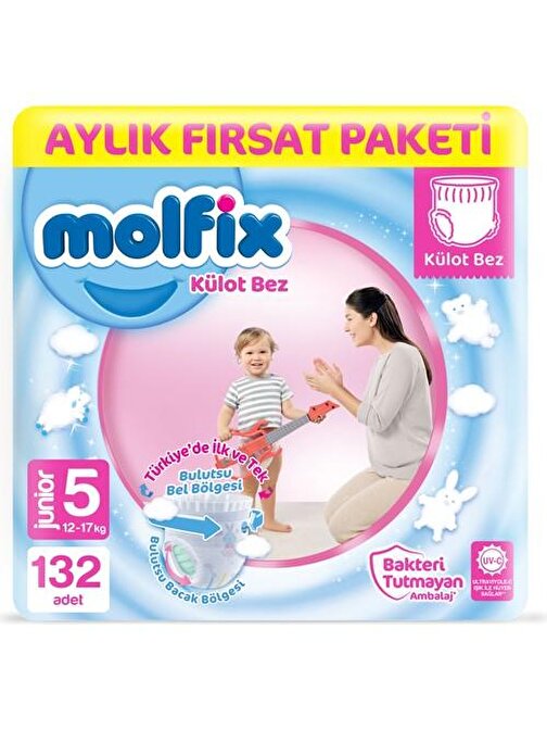 Molfix Külot Bez 5 Beden Junior Aylık Fırsat Paketi 132 Adet