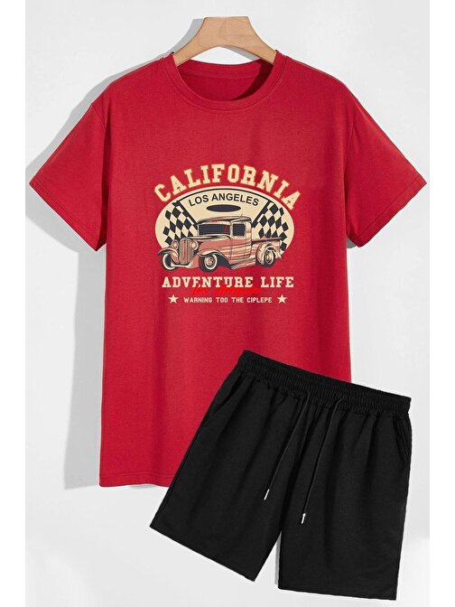 California Şort T-shirt Eşofman Takımı