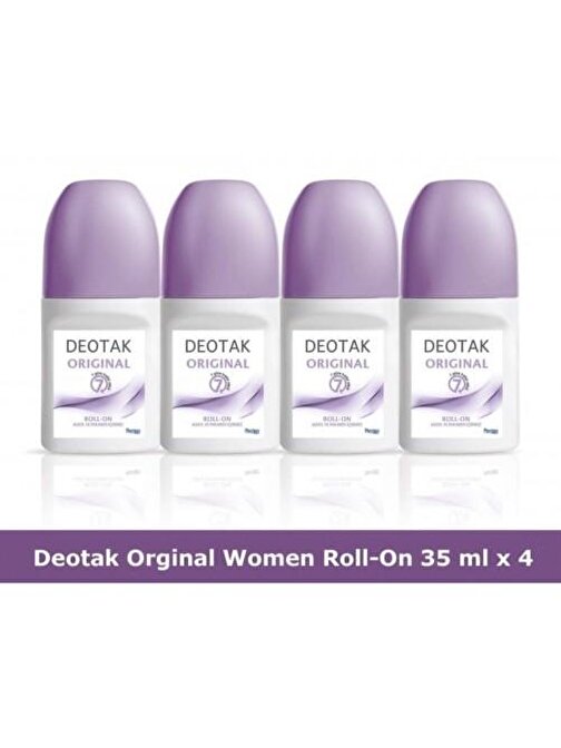 Deotak Original Women Roll-On Deodorant 35 ml x 4 Adet