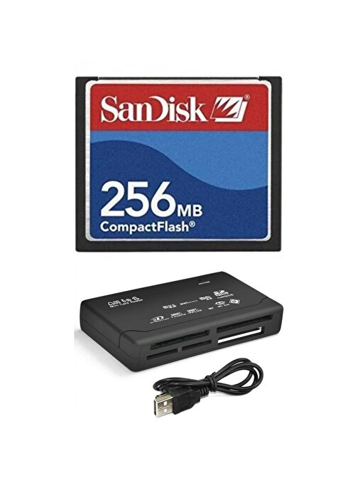 256 Mb Compact Flash Hafıza Kartı - Usb 2.0 Cf Kart Okuyucu