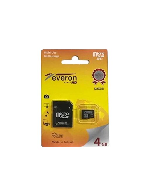 Everon 4 Gb Microsd-Hc Class 10 Hafıza Kartı+Sd Adaptör