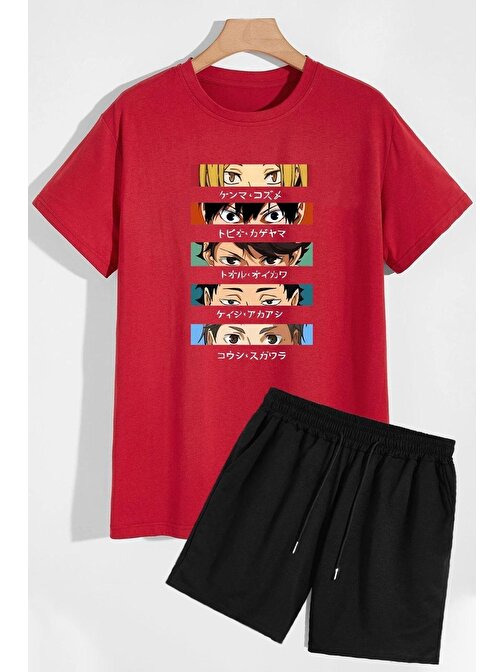 Anime Şort T-shirt Eşofman Takımı