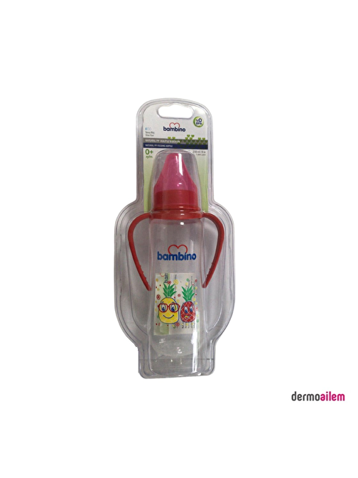 Bambino Natural Pp Kulplu 250 Ml Biberon Kırmızı B066