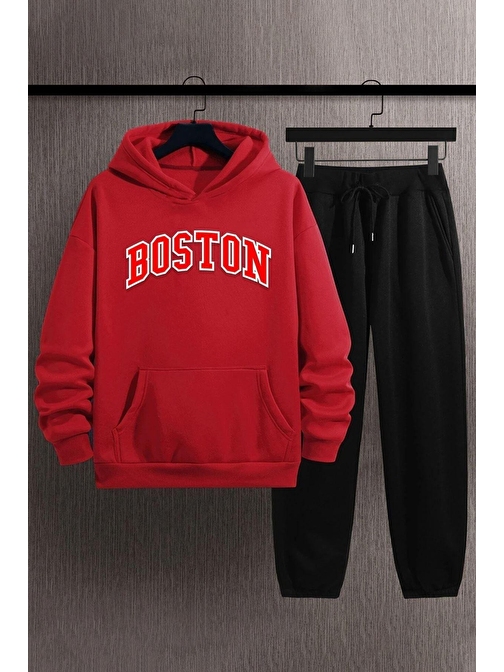 Unisex Boston Baskılı Eşofman Takımı