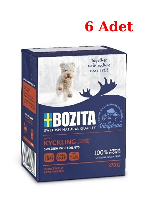 Bozita Naturals Tavuklu Köpek Konservesi 370 Gr 6 Adet