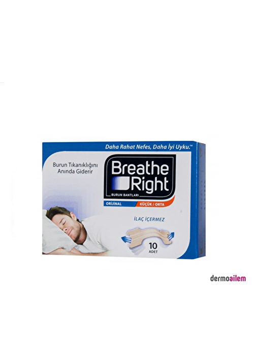 Breathe Right Burun Bandı Orijinal Küçük/Orta Boy 10 adet