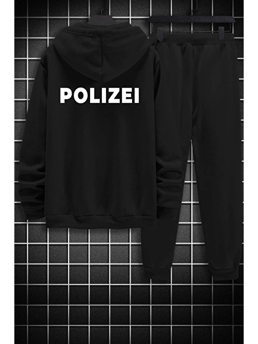 Unisex Polizei Sırt Baskılı Eşofman Takımı