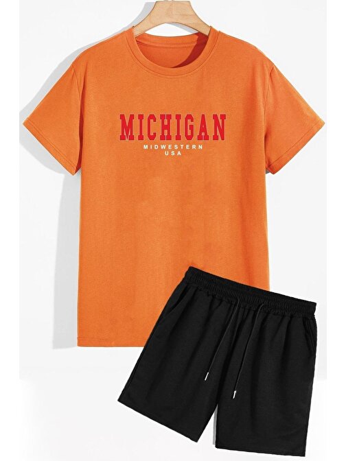 Michigan Şort T-shirt Eşofman Takımı