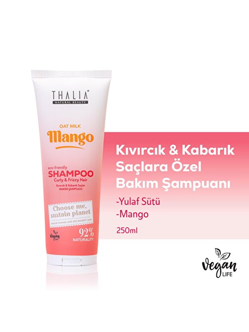 Thalia Yulaf Sütü & Mango Özlü Kıvırcık & Kabarık Saçlara Özel Bakım Şampuanı 250ml