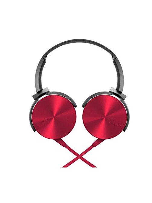 Winex HD Extra Bass Kablolu Mikrofonlu Kulaklık Kırmızı