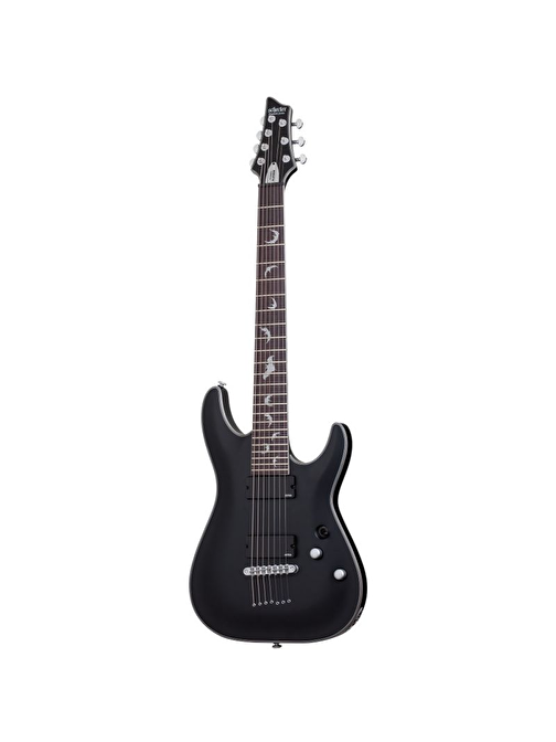 Schecter Damien Platinum-7 Elektro Gitar (Satin Black)