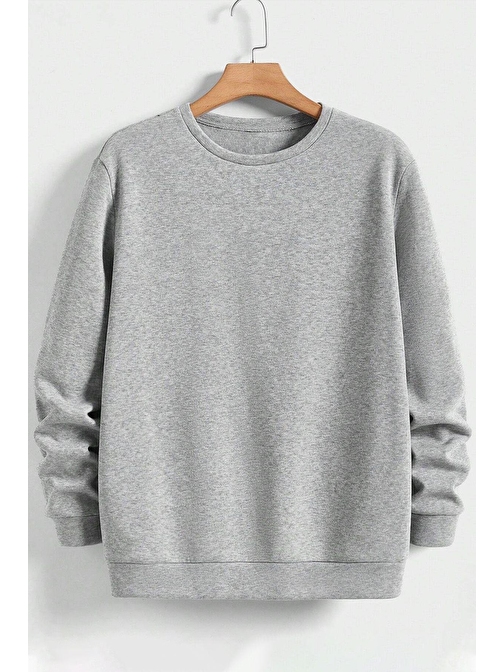 Unisex Bisiklet Yaka Sweatshirt