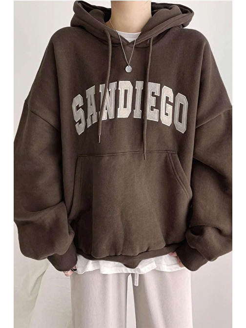 Unisex Sandiego Baskılı Oversize Sweatshirt