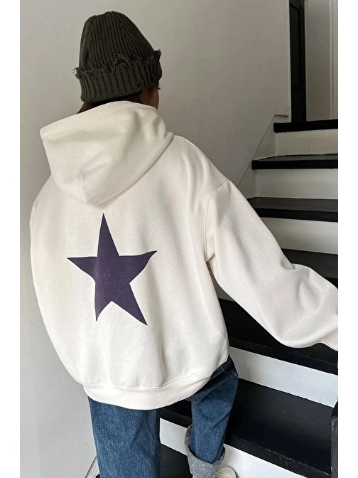 Unisex Star Baskılı Sweatshirt