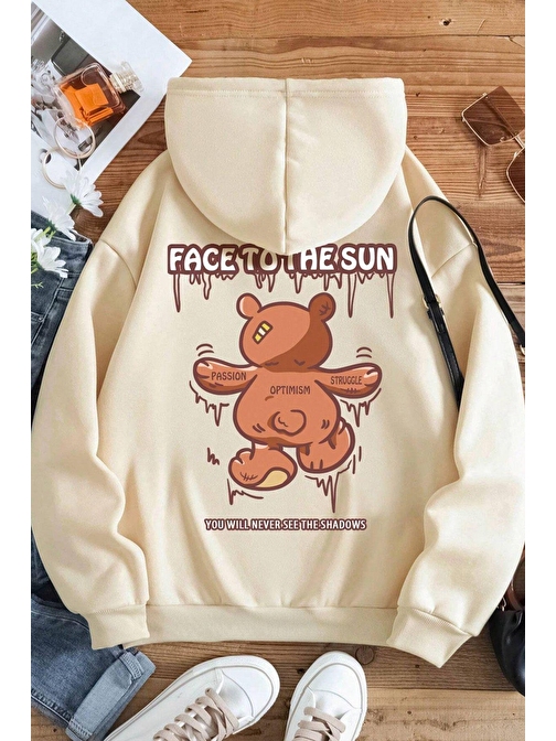 Unisex Face To The Sun Baskılı Sweatshirt