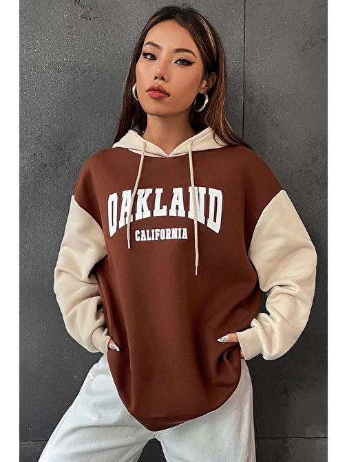 Unisex Oakland Baskılı Sweatshirt