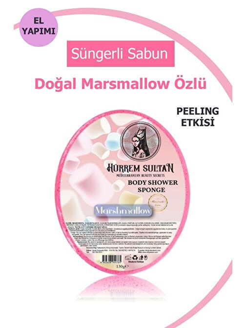 Hürrem Sultan Doğal Marshmallow Süngerli Sabun 130 Gr