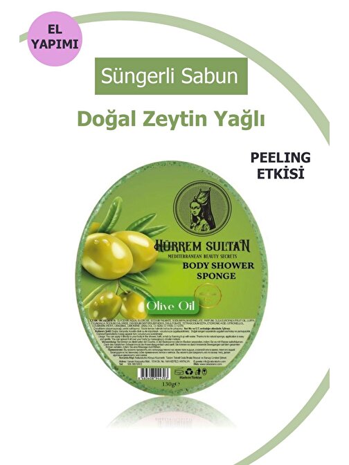 Hürrem Sultan Doğal Zeytin Yağlı Süngerli Sabun 130 Gr