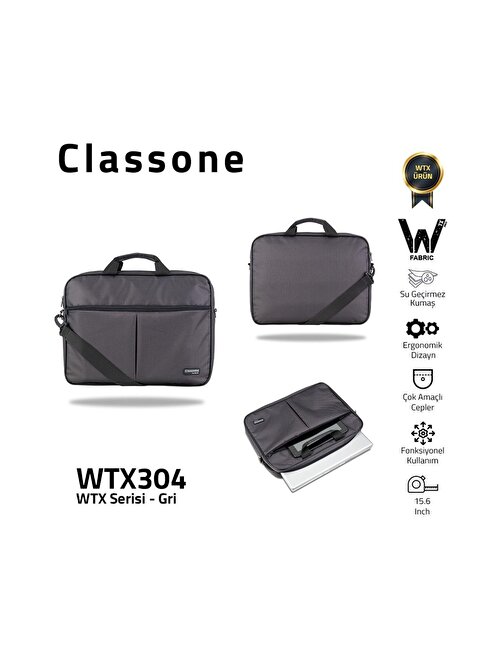  Classone Wtx304 Wtxpro serisi 15.6 Inch Uyumlu Su Geçirmez Kumaş Macbook, Laptop , Notebook El Çant