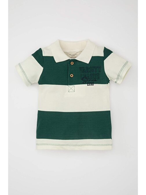 Erkek Bebek Baskılı Kısa Kollu Polo Tişört C5912A524SM