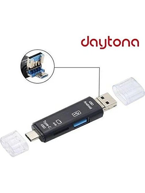 DAYTONA A5068 3'LÜ OTG KART OK.TİP-C/MICRO USB/USB