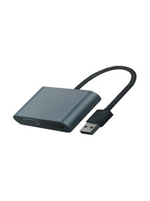 DAYTONA DR09 USB2.0=>HDMI +VGA ÇEVİRİCİ (Giriş:USB2.0 => Çıkış:HDMI+VGA)