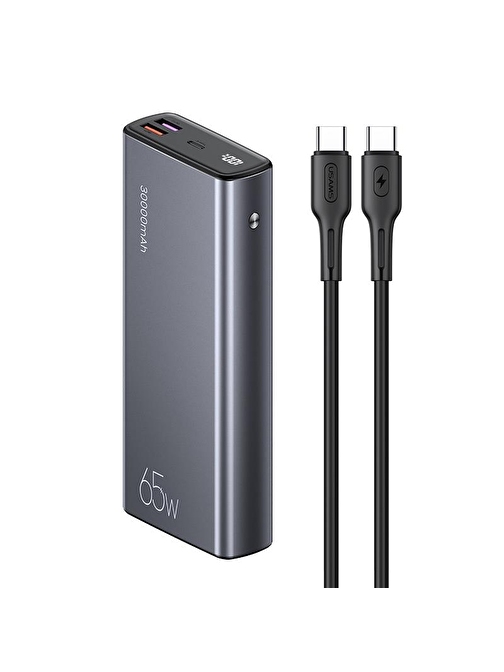 Usams 30.000 Mah 65W Çıkış Gücü Çift QC 3.0+ PD Hızlı Şarj Edilebilen Powerbank CD165