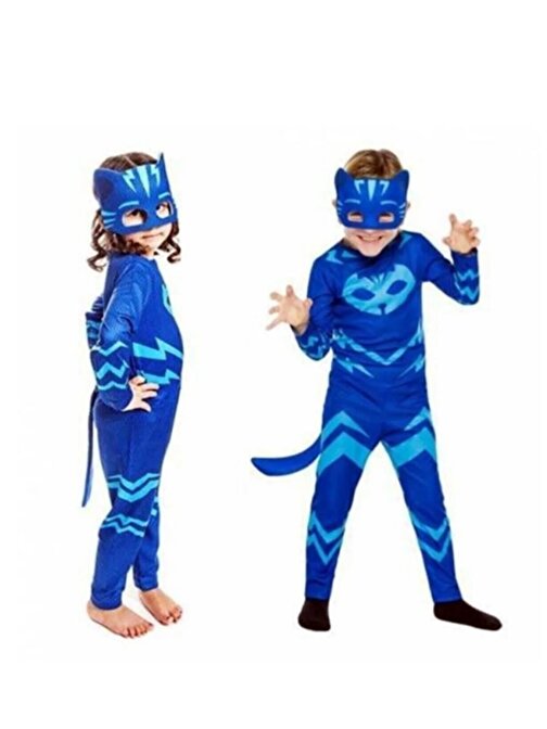 Pijamaskeliler Kedi Çocuk Kostümü Maskesi ile...