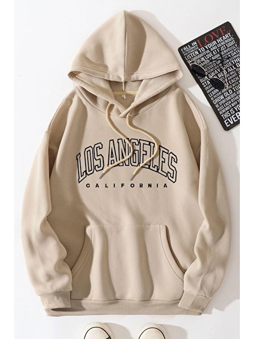 Unisex Los Angles Baskılı Sweatshirt