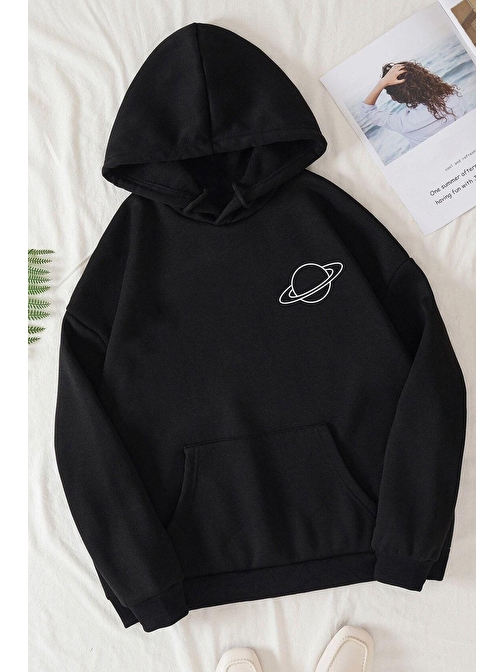 Siyah Saturn Sweatshirt