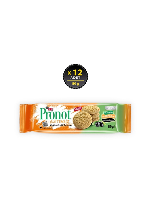 Eti Pronot Zeytinli Kekikli Glutensiz Kurabiye 80 G X 12 Adet