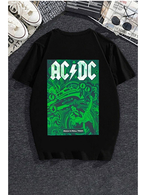 Erkek Acdc Sırt Baskılı Tshirt