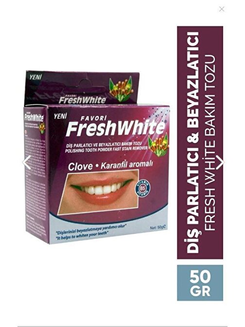 Fresh White Diş Tozu Karanfil Aromalı 50 gr