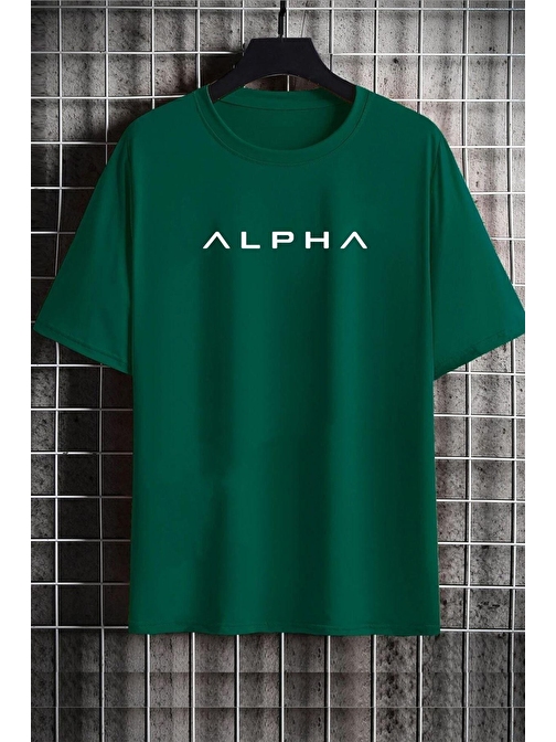 Unisex Alpha Baskılı T-shirt