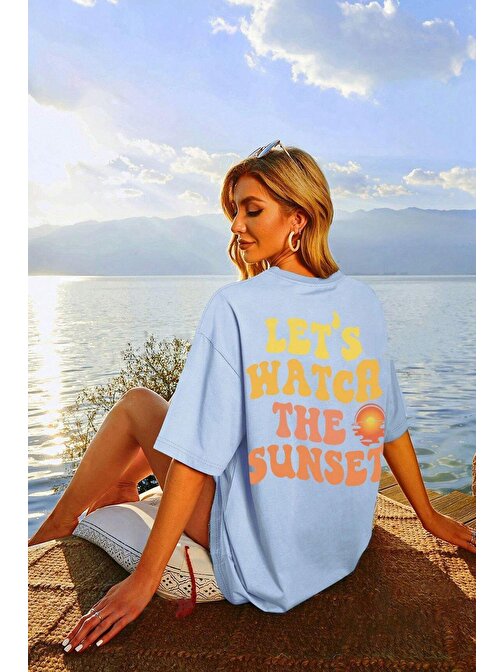 Unisex Lets Watch The Sunset Tasarım Tshirt