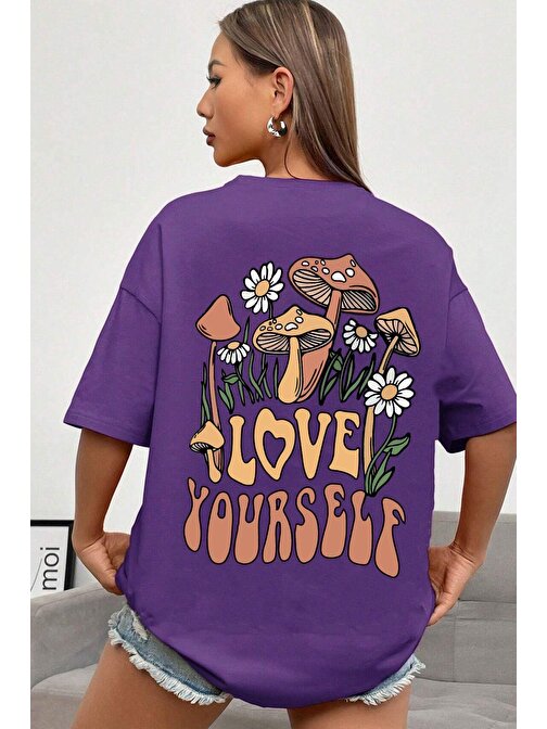 Unisex Love Yourself Baskılı T-shirt