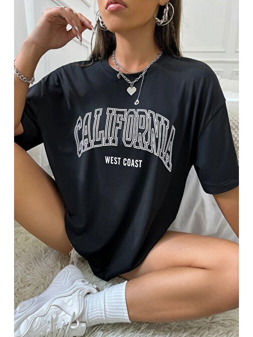 Unisex California West Coast Baskılı Tasarım Tshirt