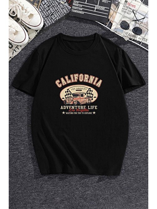 California Baskılı Tshirt