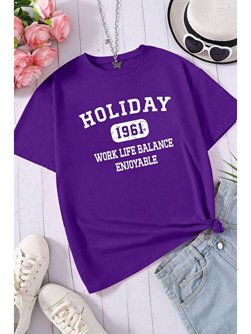 Unisex Holiday Baskılı Tasarım Tshirt